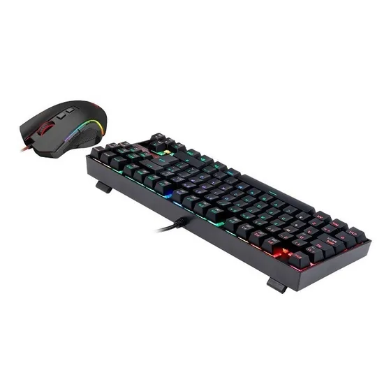 Kit De Teclado Y Mouse Gamer Redragon K552rgb Español Negro