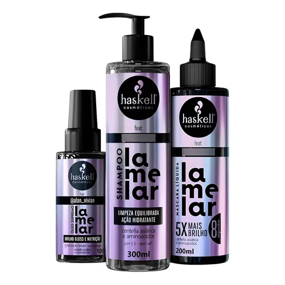Haskell Lamelar Máscara Shampoo Óleo Supremo Profissional