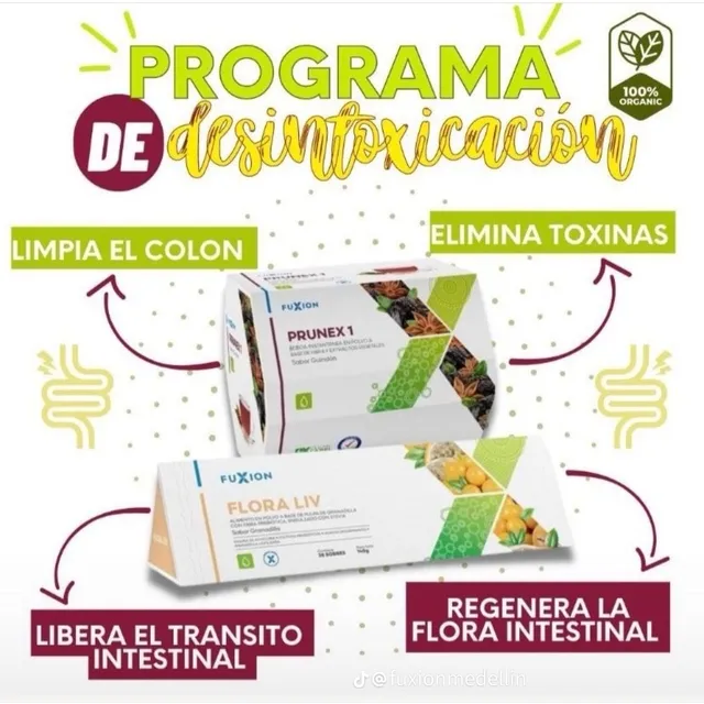 Kit Detox Prunex1/ Flora Liv 14 Sobres +envio Gratis