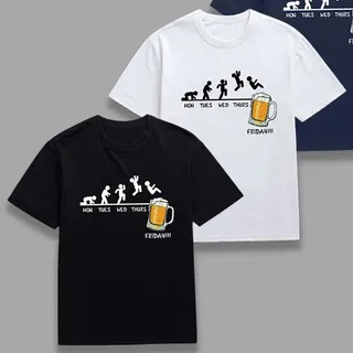 General Kit 3 Camisetas Masculinas Friday Gráfico Cerveja Relaxada Hei+bai+lan P