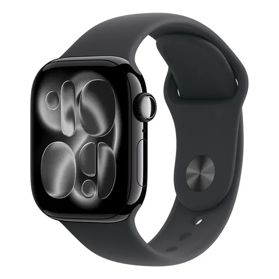 Apple Watch Series 11 GPS + Conectividade celular - Caixa preta brilhante de alumínio – 42 mm - Puls