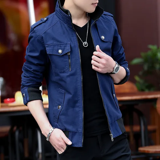 Nuevo Parka Estilo Bomber De Moda Militar For Hombre