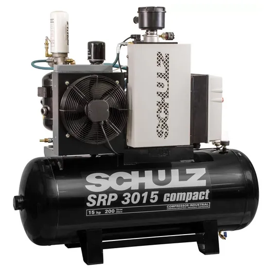 Compressor De Parafuso 15cv 200 Litros Trif Srp3015 Schulz