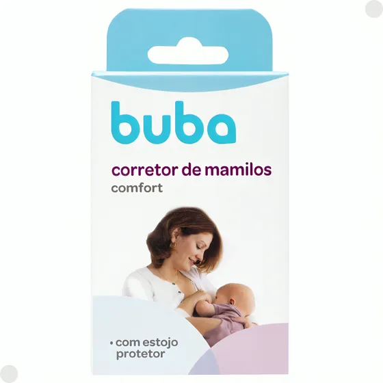 Corretor De Mamilos Invertidos Comfort  7cm Com Estojo 13233 - Buba