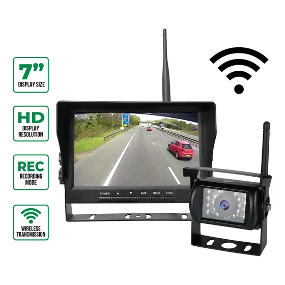 Monitor Camara Inalambrico Dvr Para Camion Auto 12v A 24v Hd