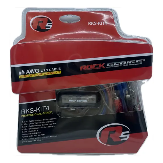 Kit Instalacion Amplificador Calibre 4 Rockseries Rks-kit4