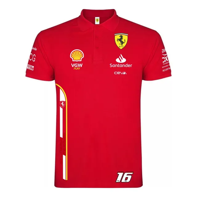 Polo Camisero Ferrari F1 Charles Leclerc Escudería