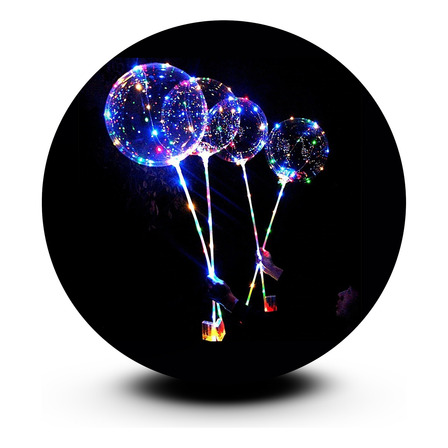12 Globos Cristal 18 Pulgadas Con Luz Led Multicolor 12 Globos Cristal 18 Pulgadas Con Luz Led Multicolor