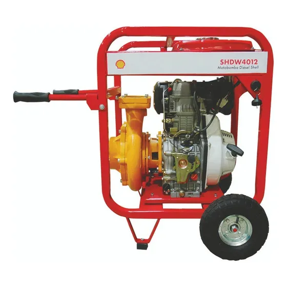 Motobomba Centrífuga 4 X4 Shell Shdw4012 Diésel Color Rojo