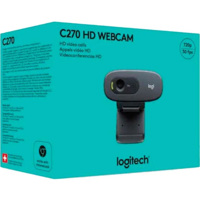 Webcam Logitech C270 / 720p / Hd Usb Color Negro