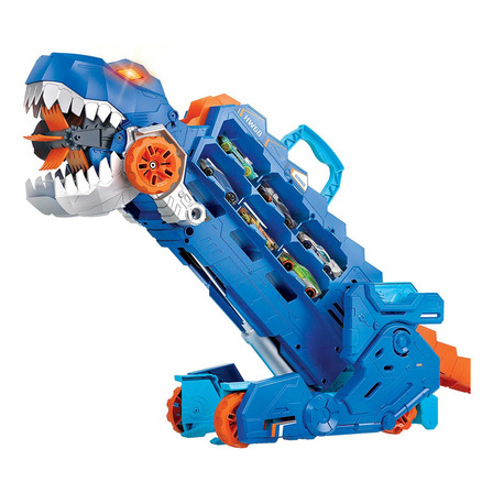 Trilha De Brinquedo Hot Wheels City T-rex Super Trailer Cor Multicolor Trilha De Brinquedo Hot Wheels City T-rex Super Trailer Cor Multicolor