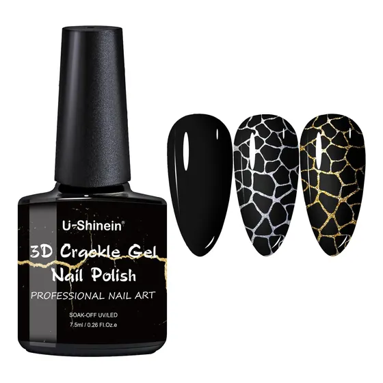 Esmalte De Uñas De Gel Craquelado 3d U-shinein, Esmalte De U