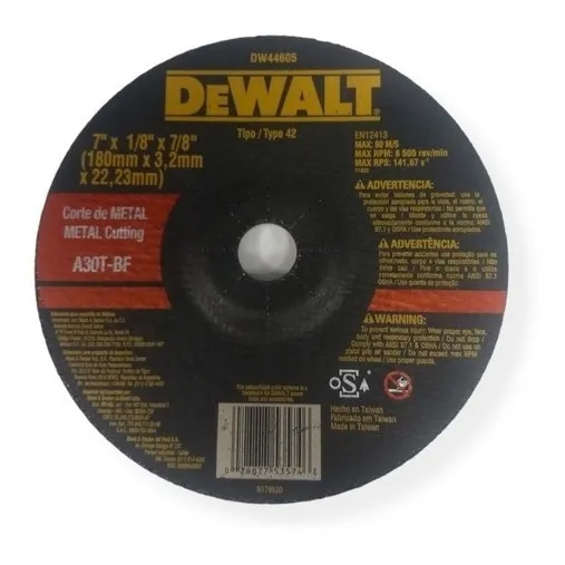 Disco Corte 7x1/8x7/8  Dewalt Dw44605
