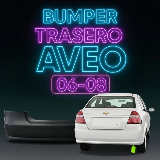Bumper Trasero Para Chevrolet Aveo 06-08