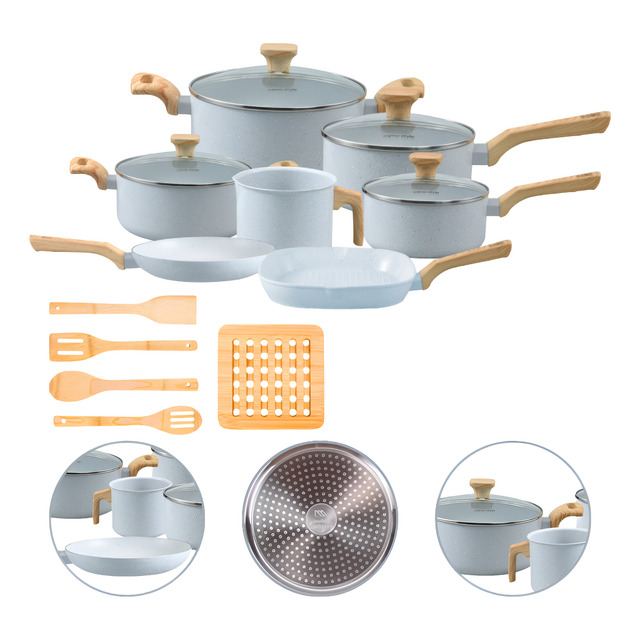 Jogo De Panelas Mimo Indução Cerâmico 12 Peças Gris Cinza Jogo De Panelas Mimo Indução Cerâmico 12 Peças Gris Cinza