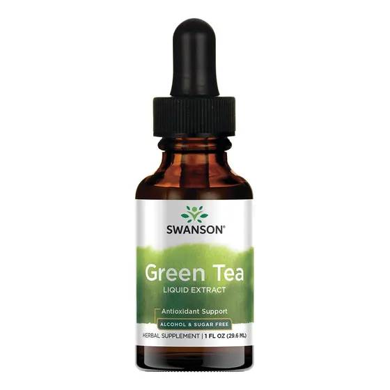 Swanson Extracto Líquido Té Verde 1 Oz Sin Alcohol Ni Azúcar