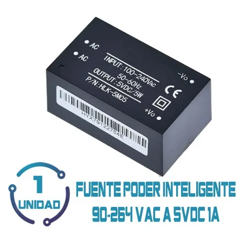 1 Fuente De Poder Inteligete Conmutada 110-220 Vac  5vdc 1a 