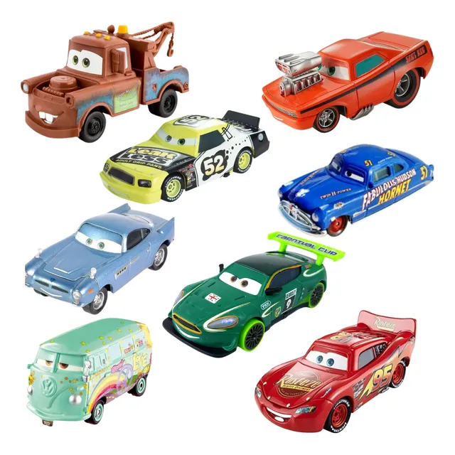 Kit 8 Carrinhos Fricção Filme Carros 3 Relâmpago Mcqueen