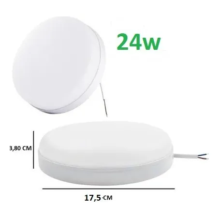 Lampara Panel Led Superficial 24w Borde Infinito Redonda 65k