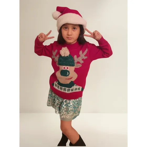 Sueter Sweater Navideño Navidad Niño Luces Led Reno
