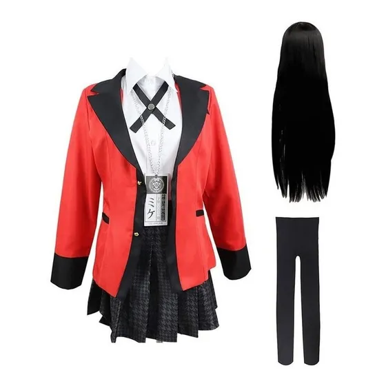Disfraz De Cosplay Kakegurui Runa Yomozuki/ Pelucas