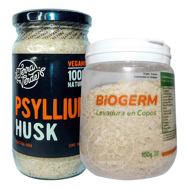 Psyllium Husk Fibra Terra Verde Levadura Nutricional Biogerm
