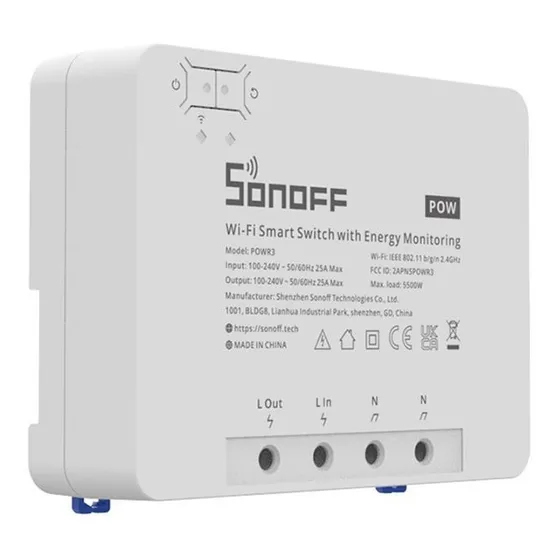 Sonoff Powr3 Smart Switch Mide Consumo Eléctrico Macrotec