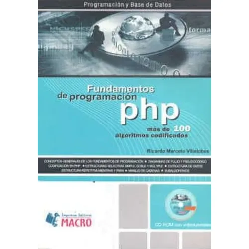 Fundamentos De Programacion Php Con Cd Edicion 2011, De Marcelo, Ricardo. Editorial Imp. Macro Peru Macro Peru, Tapa Blanda En Español