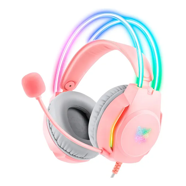 Auriculares profesionales para jugadores Onikuma X26 Rgb Pink