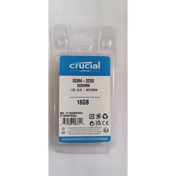 Memoria 16gb Ddr4 3200mhz Crucial Para Laptop - Sodimm