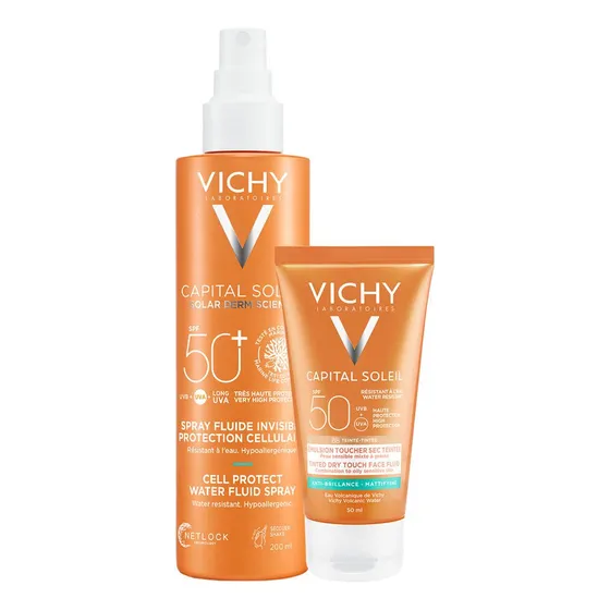 Vichy Capital Soleil Combo Spray Corporal + Toque Seco Color