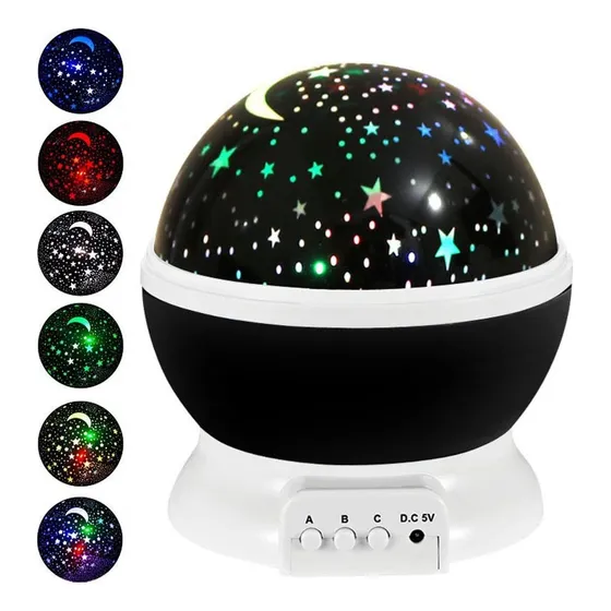 Lampara Luz Led Proyectora Giratoria 360 Nocturna Bebe Niños