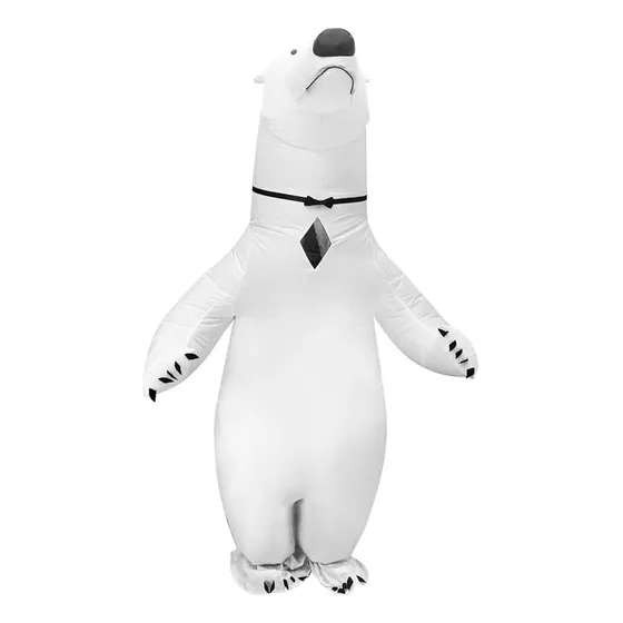 Arokibui Disfraz De Oso Polar Blanco Inflable De Cuerpo De