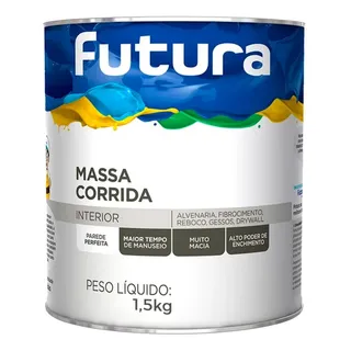 Massa Corrida Pva Premium Interior Branco Futura 1,5 Kg Massa Corrida Pva Premium Interior Branco Futura 1,5 Kg