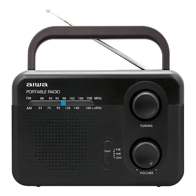Radio FM Aiwa AWFML4 AWFML4 analógico 110V portátil color negro