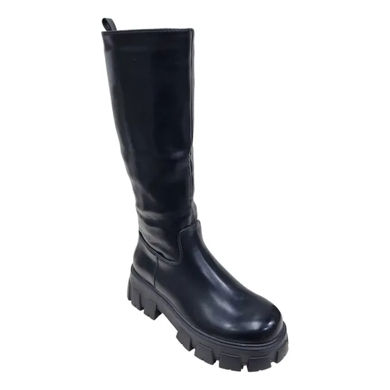 Botas Largas Bucaneras Mujer Full Moda Negra