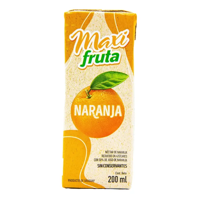 Jugo Maxi Fruta 200ml Naranja Funda X27 Unidades- Suchinasa