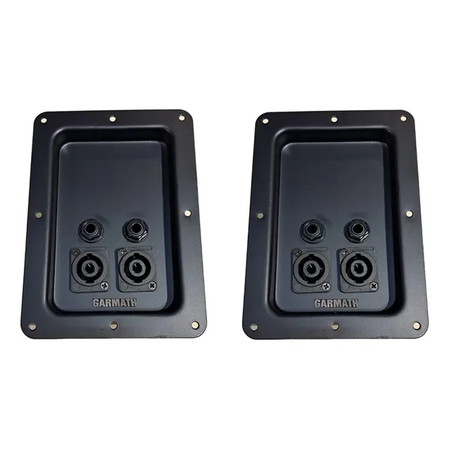 Bornera Para Bafle Metalica Con 2 Fichas Speakon 4 Contactos