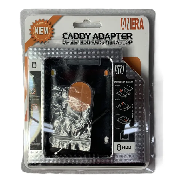 Adaptador Caddy 12.7 Mm Para Discos 2.5in A Unidad Cd Dvd Rw