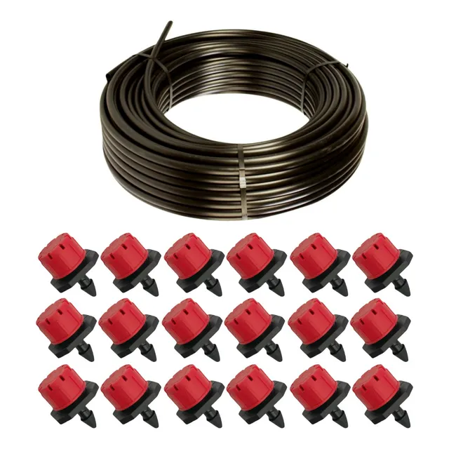 Manguera Agrícola 1/2 Pulgada 100 Mts Y 50 Goteros Ajustable