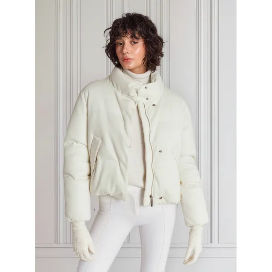 Campera Puffer Wool Paradoxe Offwhite