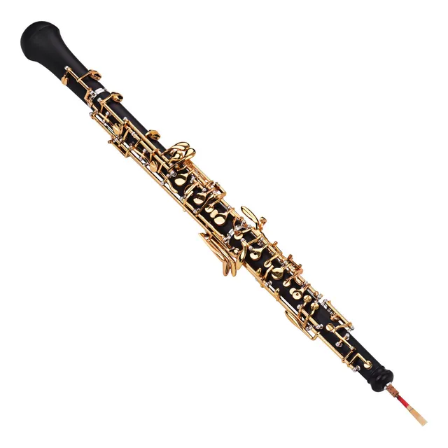 Instrumento De Oboe. Oboe Profesional Dorado Semiautomático