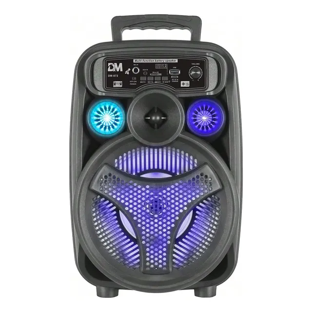 Bocina Portatil De 8  Dm-872  Con Luces Led Y Bluetooth