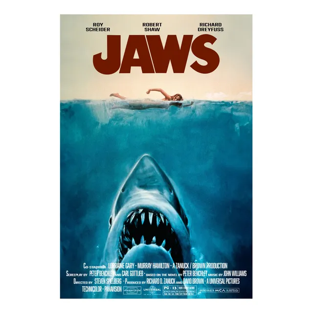 Super Poster Cine Clásico Película Tiburón - Jaws - 1975