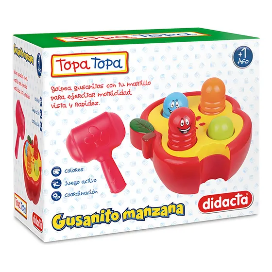 Didacta Topa Topa 600/32 juguete gusanito manzana color rojo