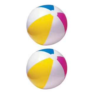 2 Pelotas De Playa Inflable Clásica Intex - 24 Pulgadas 2 Pelotas De Playa Inflable Clásica Intex - 24 Pulgadas