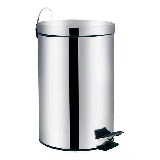 Tarro De Residuos Acero Inox.  Agata  3 Lts. Con Pedal Mor