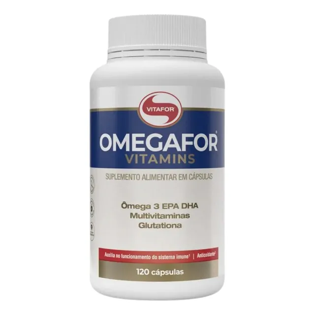 Omegafor Vitamins - Ômega 3 + 7 Vitaminas Vitafor 120 Cáps
