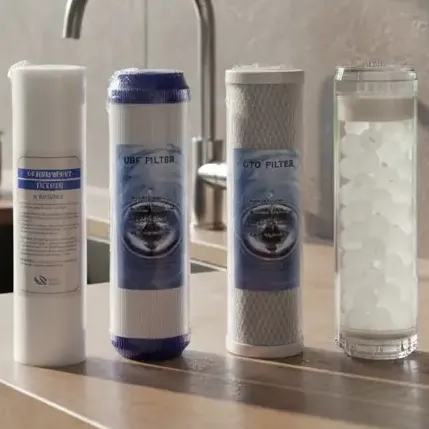 Repuesto Filtro 4 Etapas Anti Sarro Polifosfato 10x2.5 Azul Claro