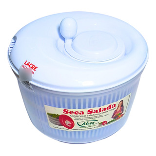 Centrífuga Salada Secador Verduras Manual 4,5 Litros Branco Centrífuga Salada Secador Verduras Manual 4,5 Litros Branco